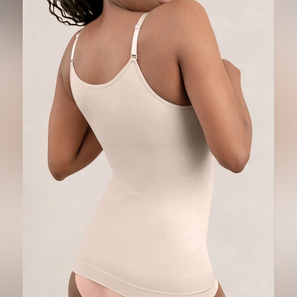 NWT Shapermint Womens White Scoop Neck Cami Tank Top Plus Size 2X Shapewear - Picture 2 of 3